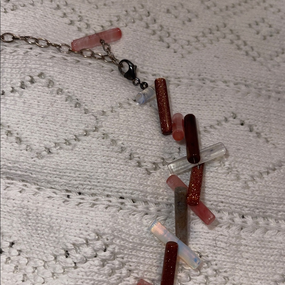 Artisan Multicolor Glass Rod Abstract Glass Necklace🫧 - Picture 3 of 7